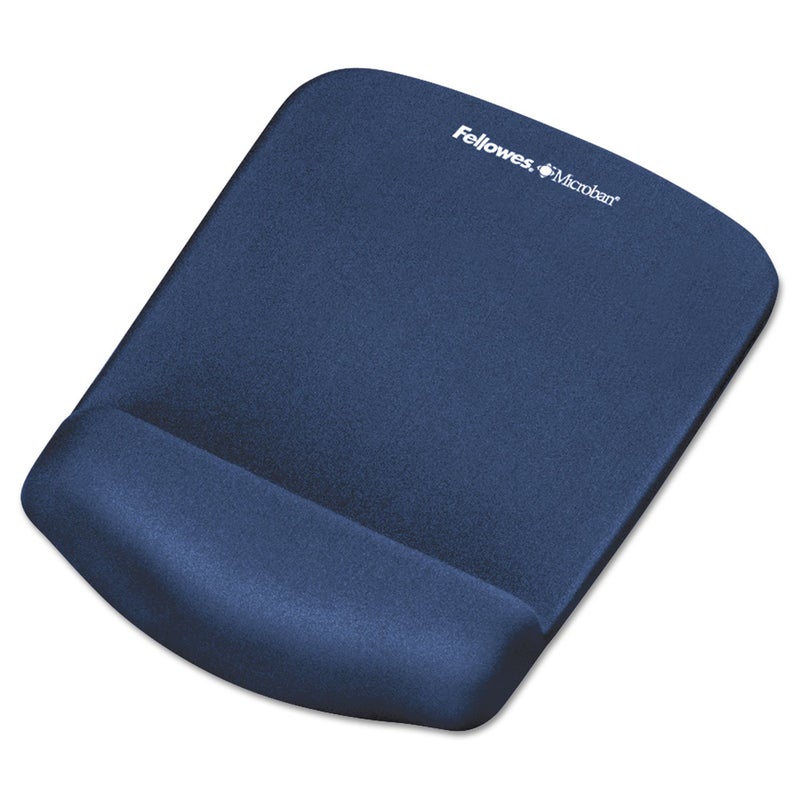Fellowes PlushTouch Foam Mouse Pad Wrist Support with MICROBAN - Blue (9287301) - Image 1